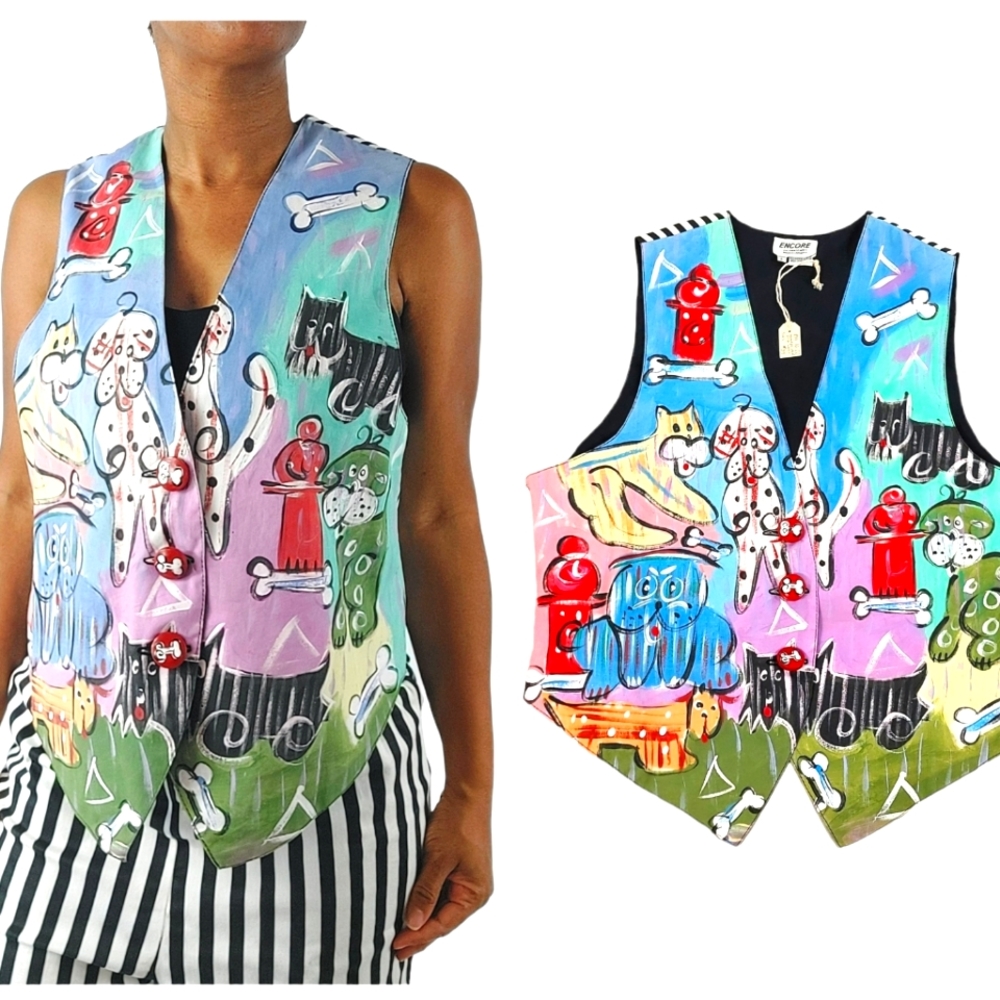 Encore for Silkscapes Hand Painted Artistic Dog Vest